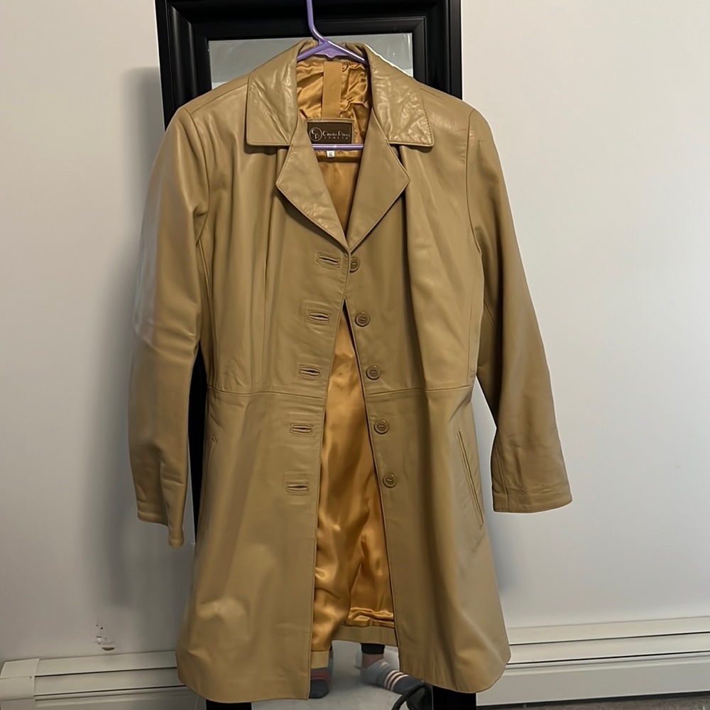 Cinzia Picci Italia camel Leather Jacket